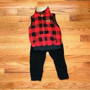 Carters Buffalo Check Vest Outfit